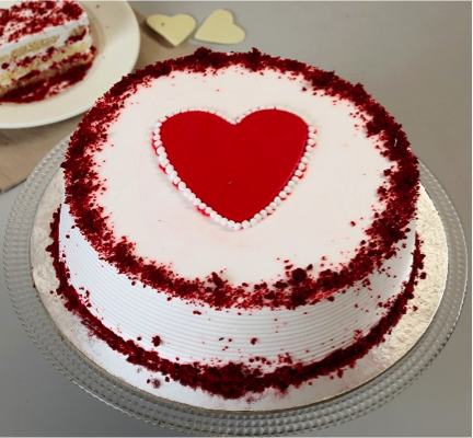Red Velvet Heart Cake
